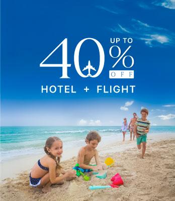 40% Hotel + Flight